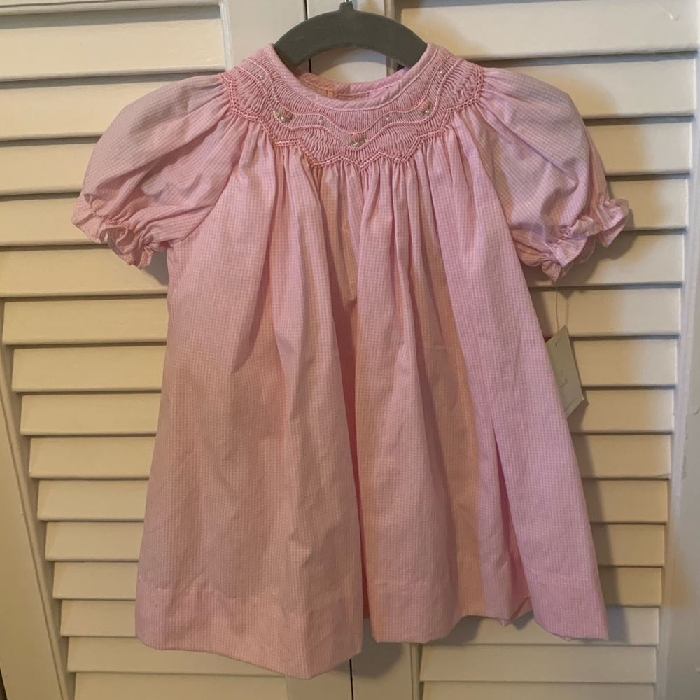 NWT Petit Ami pink smocked dress with bloomers